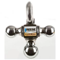 Reese Towpower Towing Tri-Ball Ball Mount with Chrome Tow Hook, 7031433