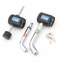 Reese Towpower Trailer Hitch Lock, Fits 1-1/4 in. & 2 in. Receivers, 1/2 in. & 5/8 in. Pin Diameter, Coupler Combo Lock Set